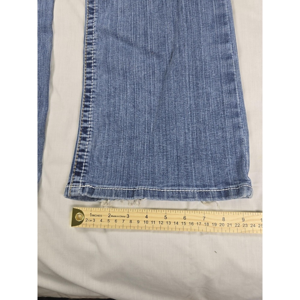 Ariat REAL Jeans Womens 33L Blue Mid Rise Bootcut Embroidered Denim Western - Picture 8 of 14
